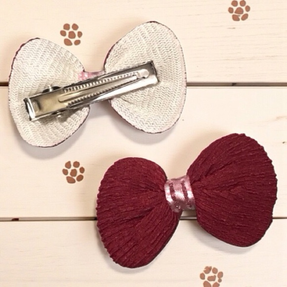 Ouchless!! Textured Clip On Pet Hair Bows - Picture 3 of 4